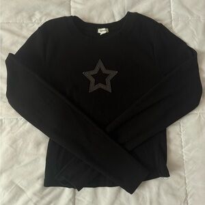 Garage Black Star Long Sleeve Tee